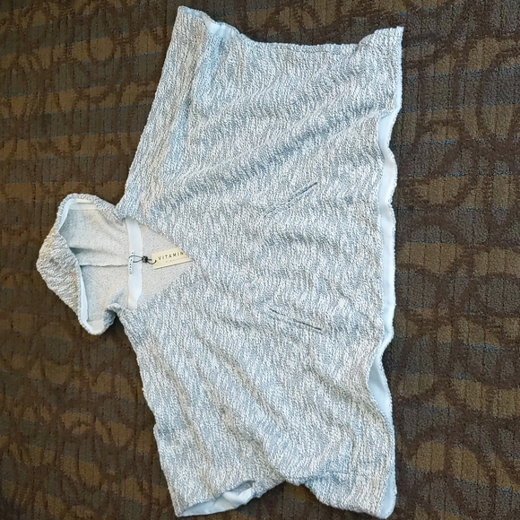 NWT ~ VITAMIN A Dawn Patrol Hooded Poncho - Italian Terry - Picture 6 of 8